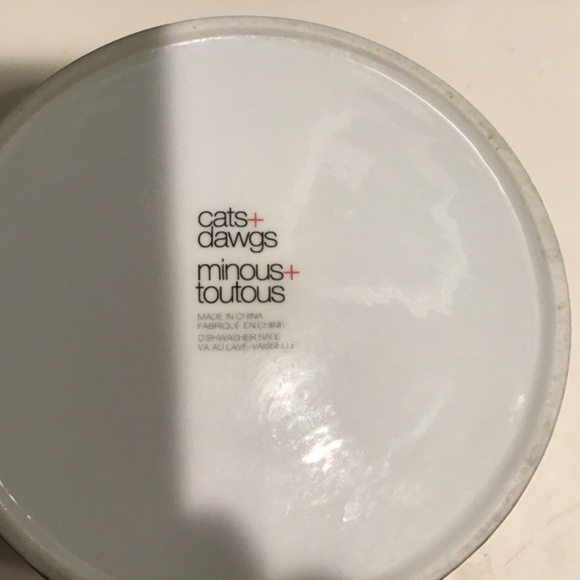 CATS & DAWGS CERAMIC ROUND CAT FOOD/WATER BOWL - Picture 5 of 6